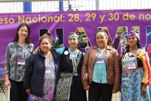 Lisa under ett möte med en av Latinamerikagruppernas samarbetsorganisationer i Chile, Anamuri.